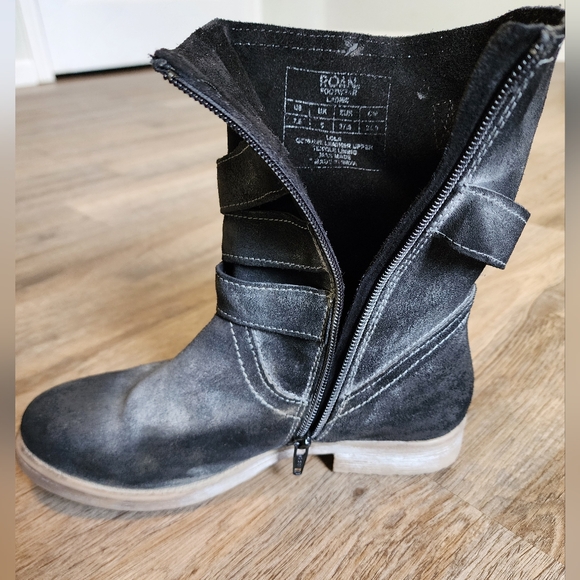 ROAN by Bed Stu Lola Suede Leather Boots Black - Size 7-1/2 - EUC - Picture 5 of 9
